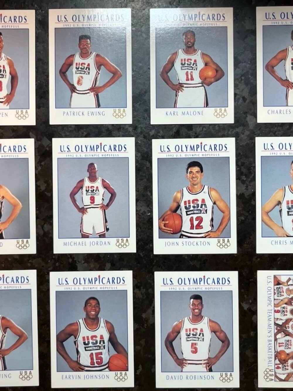 1992 Impel Olympicards Dream Team 12 Cards Jordan Magic Bird Barkley Pippen NM